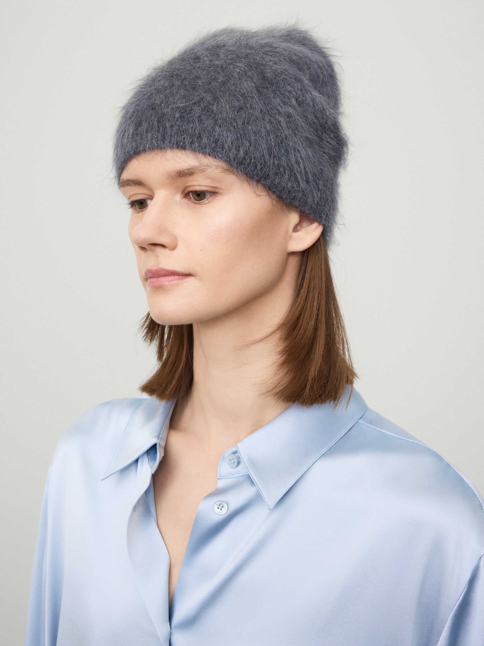 新品 【LISA YANG/リサ・ヤン】Brushed Tied Hood 茶 4024010_4024010GR_Rina_Hooded_