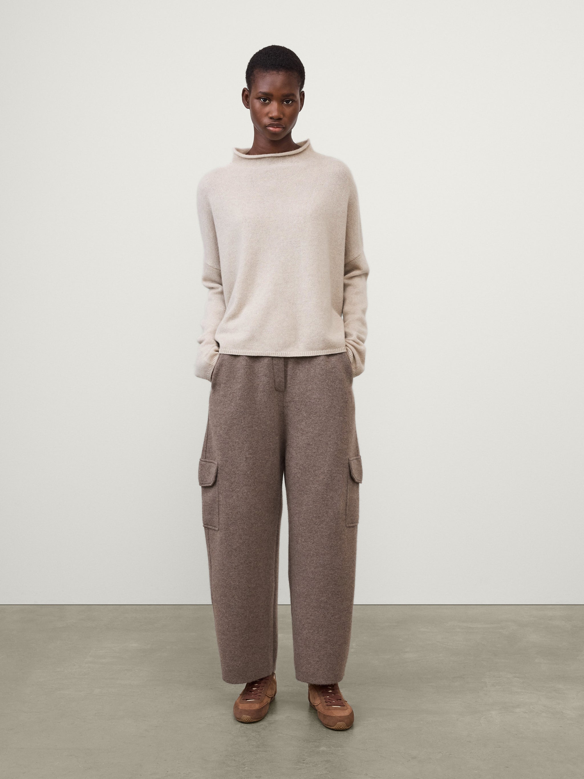 The Sandy Sweater | Mock neck cashmere sweater – LISA YANG