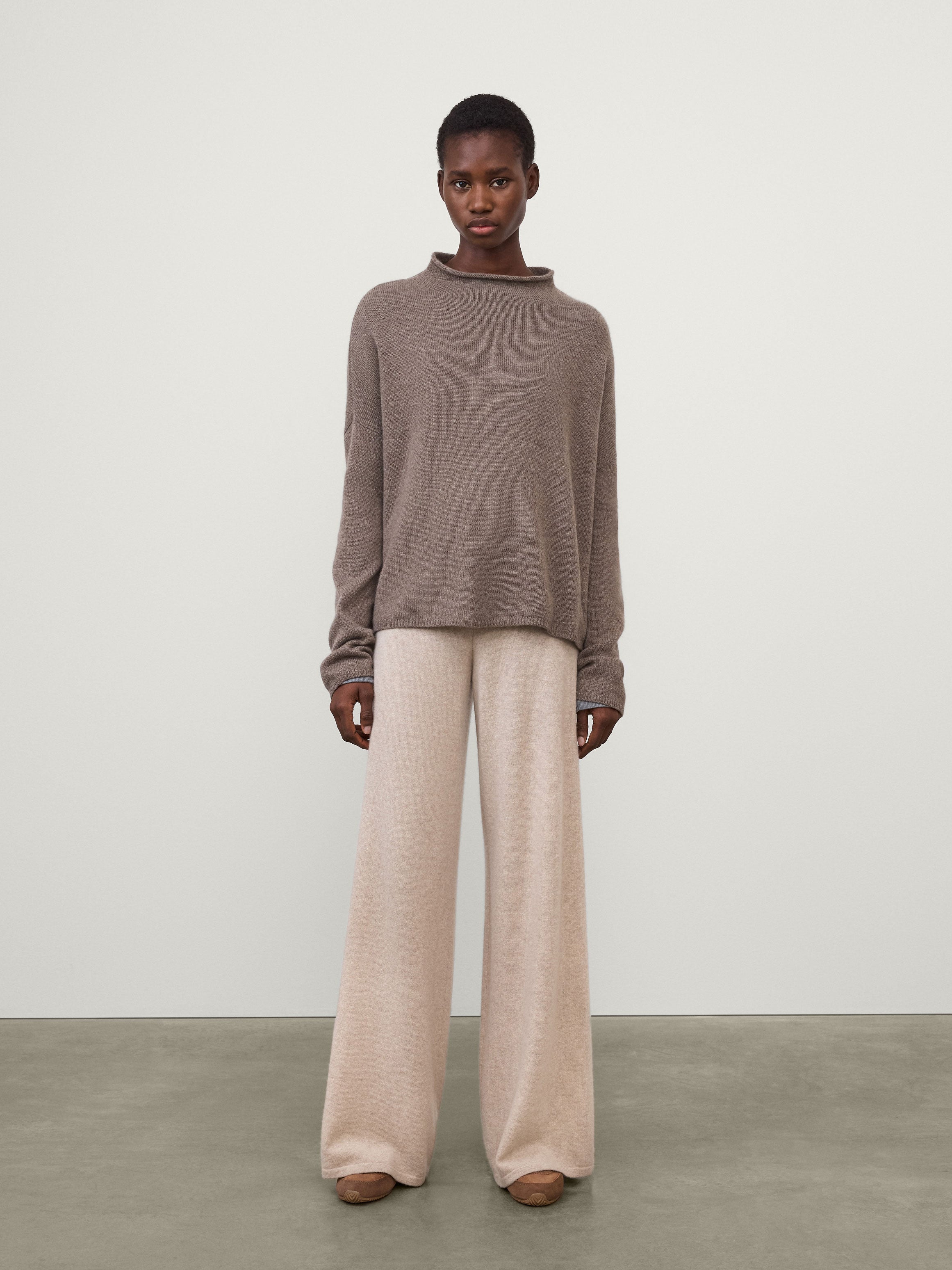 完売品✨theredthread S slouchy knit ANRABESS Women's Oversized Casual Loose Slouchy Scoop V Neck