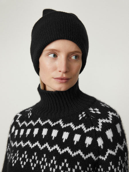 【未使用・タグ付】〈LANEUS〉BEANIE/ブラック The Stockholm Hat – LISA YANG
