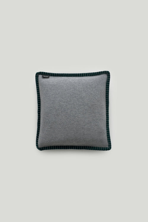 Amsterdam Cushion Pine Grey | Lisa Yang | Green grey cushion in 100% cashmere